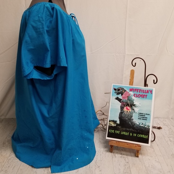 22/24 Teal Lane Bryant Sequined Embroidered Top - Picture 2 of 6